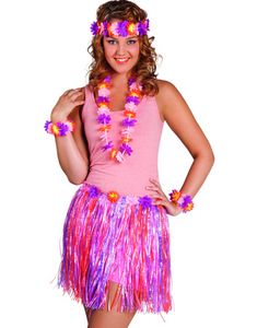 Hawaii Sett 5 Deler i Rosa, Orange, Lilla og Gult