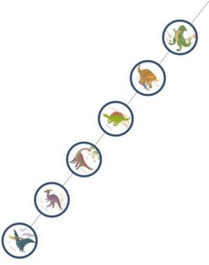 4 stk Hengende Dekorasjoner - Dinosaur