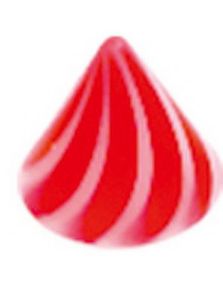 Candy Spike Red - 4 mm Akrylkule til 1,2 mm stang