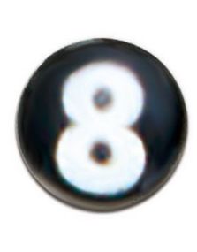Eight Ball - Svart Dermal Anchor Kule