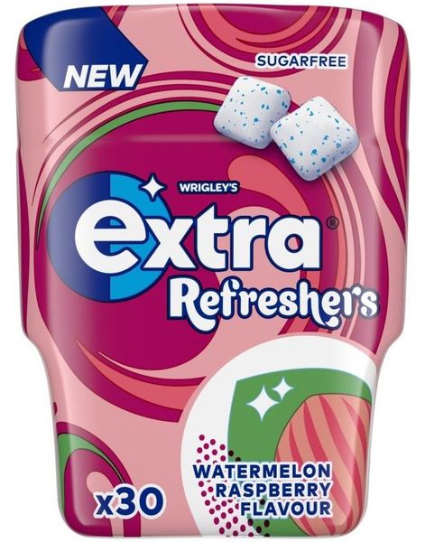 Extra Refreshers Vannmelon og Bringebær Tyggegummi Boks 67g