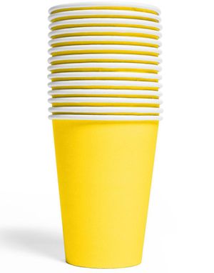 14 stk Gule Pappkrus 210 ml