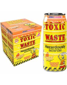 4 stk Toxic Waste Sugarfree Mythical Mango Energy Drink 473 ml - Hel Eske (USA Import)