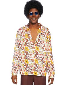 70-Talls Blomstrete Hippie Skjorte til Herre