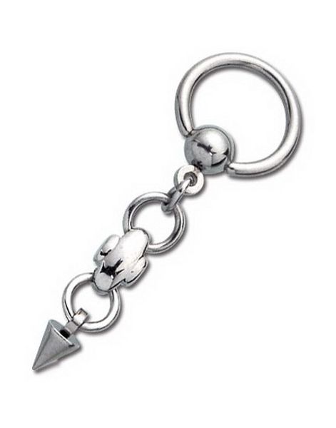 BCR Piercing med Hengende Spike - 1.6 x 10 mm