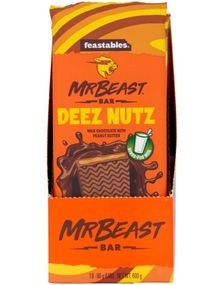 10 st Mr. Beast Bar Deez Nutz Milk Chocolate with Peanut Butter 60 g - Hel Eske