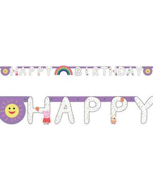 Happy Birthday Banner 2,2 meter - Peppa Pig