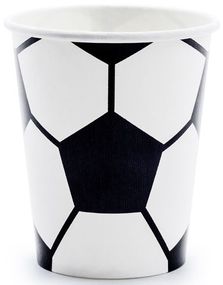 6 stk Pappkrus 250 ml - Fotball