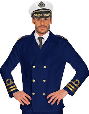 Blå Marineoffiser Kostymejakke til Herre