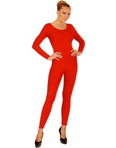 Rød Bodysuit med Lange Ermer