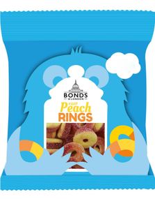 Fizzy Peach Rings - Bonds of London 50 g (UK)