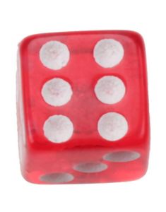 Terning Rød - 5 mm Akrylkule til 1,6 mm stang