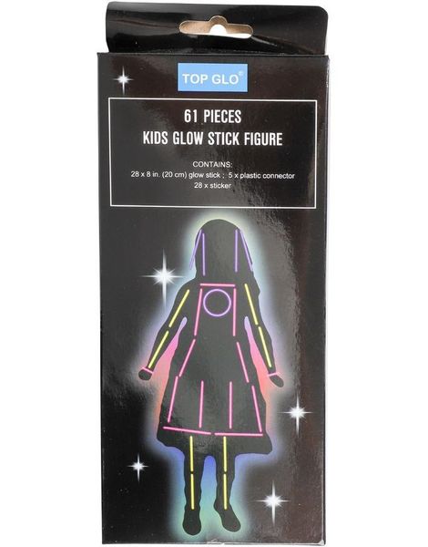Glow Stick Figur med 61 Deler - Jente