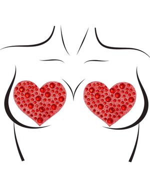 Selvklebende Hjerteformede Kroppsstener – Rød