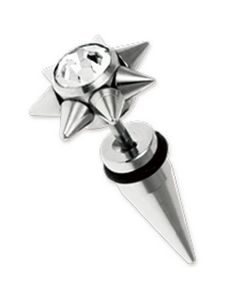 Star Spike - Sølvfarget Fake Piercing