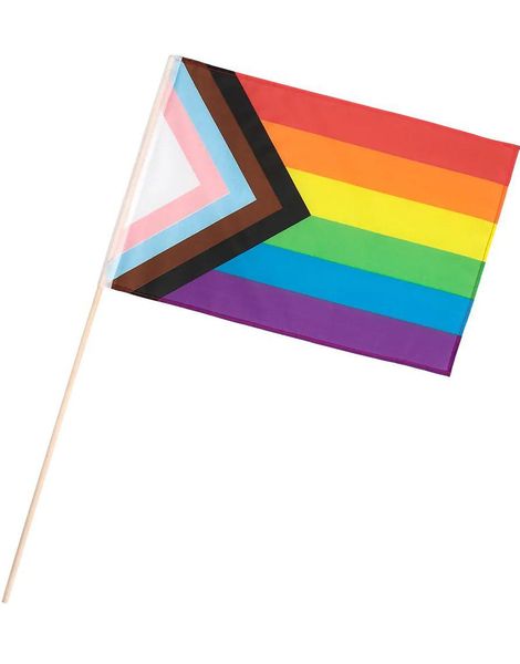 Stort LGBTQ+ Pride Håndflagg 45x30 cm