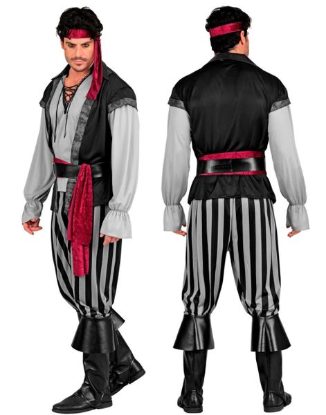 Klassisk Piratkostyme med 6 Deler