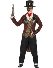 Svart og Bronsefarget Steampunk Herrekostyme