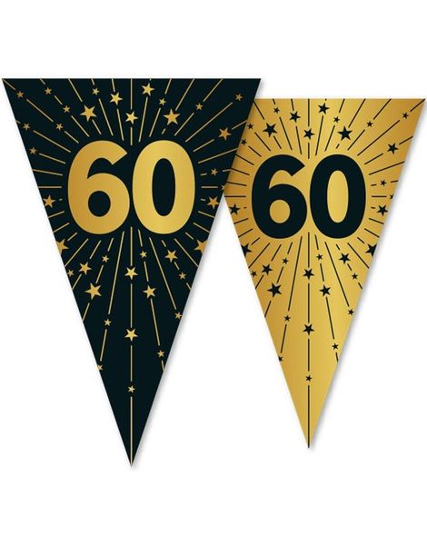 60-års Feiring - 10 Meter Banner med 15 Flagg
