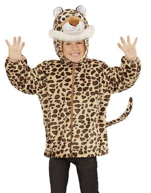 Leopard Kostymeoverdel til Barn i Plysj