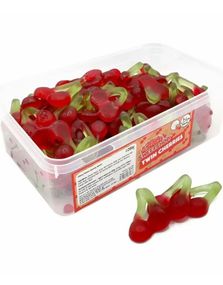120 stk Sweetshop Twin Cherries - Boks med Vingummi-Kirsebær 1,08 kg