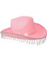 Rosa Cowboyhatt med Strasskant