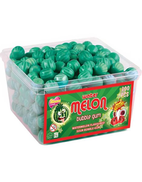 1,5 kg Ilham Watermelon Sour Bubblegum / Sur Vannmelon Tyggegummi med Fyll