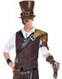 Half-Face Steampunk Gullfarget Maske
