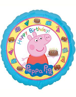 Happy Birthday Folieballong 43 cm - Peppa Pigg
