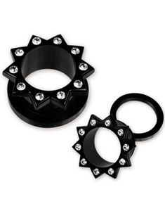 Star Shape - Svart Tunnel Piercing