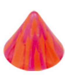 Ruter Orange/Lilla - 3 mm Akrylkule til 1,2 mm stang