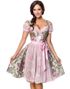 Dirndl Oktoberfestkjole i Luksuskvalitet med Rosa Forkle