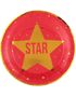 10 stk Papptalerkener Hollywood Stjerne 22.5 cm