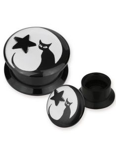 Night Kitten - Svart Piercing Plugg