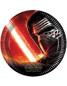 8 stk Star Wars VII Papptallerkener 23 cm - Star Wars