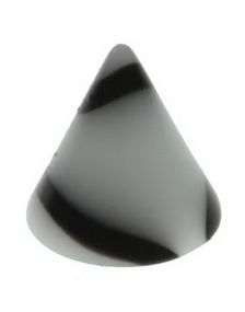 Marble Spike White - 3 mm Akrylkule til 1,2 mm stang