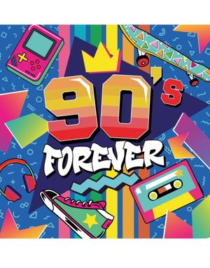 12 stk 90s Forever Servietter 33x33 cm