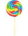 Rainbow Swirl Pops - Rund Regnbuefarget Kjærlighet på Pinne - Candy Realms 80 gram