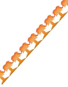 Orange Palmeformet Party Girlander - 3 meter