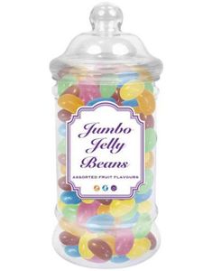 Zed Candy Jumbo Jellybean Boutique Jar - Store Fruktsmakende Gelebønner i Flott Krukke 400 gram