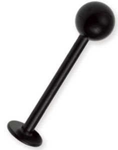 Svart PVD Labret med Rund Kule