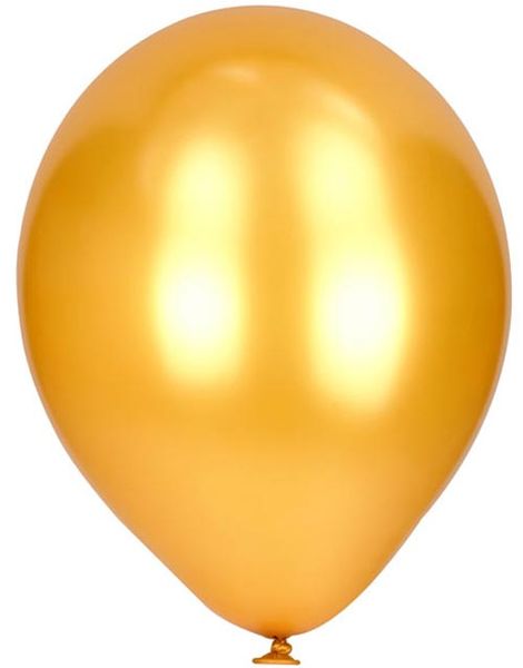 8 stk 20 cm - Gullfarget Metallisk Ballonger