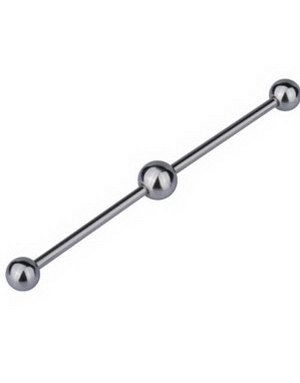 Ørebarbell m/Kule i Midten - Steel