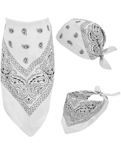 Paisley Bandana - Hvit