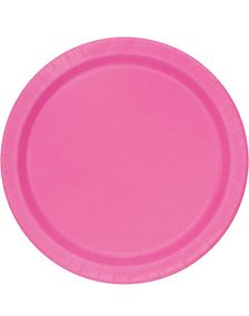 16 stk Rosa Papptallerkener 22 cm