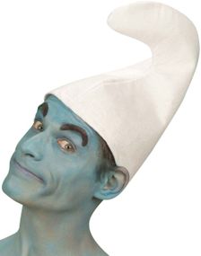 Hvit Smurfe Inspirert Hatt