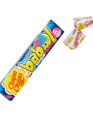 6-pk Chupa Chups Babol Tongue Painter Tyggegummi med Blå Bringebær Smak