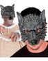Grå/Svart Ulvemaske til Voksen