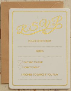 10 stk Kremhvite RSVP Kort - Glitter Celebration