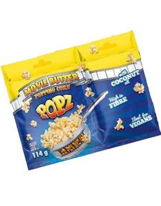 Popz Popcornkit med Kokosolje Smaksatt med Smørsmak 114g - Vegansk